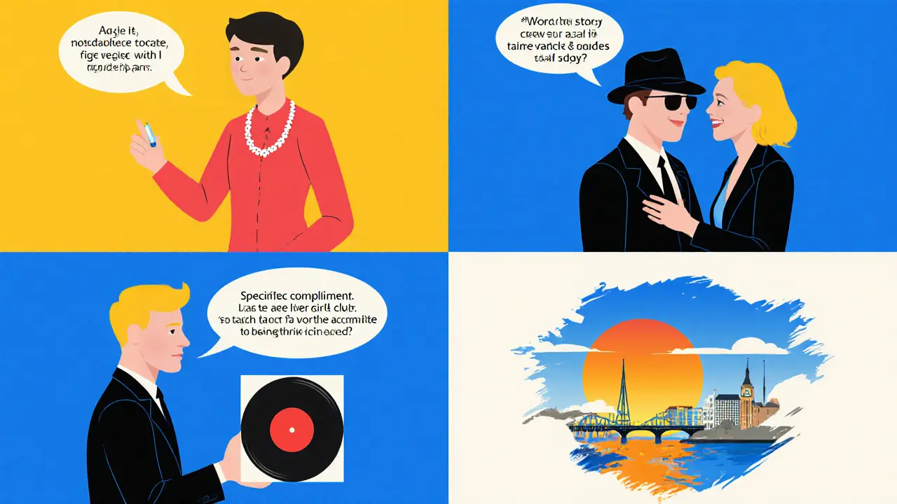 Four illustrated scenes showing different playful icebreakers.