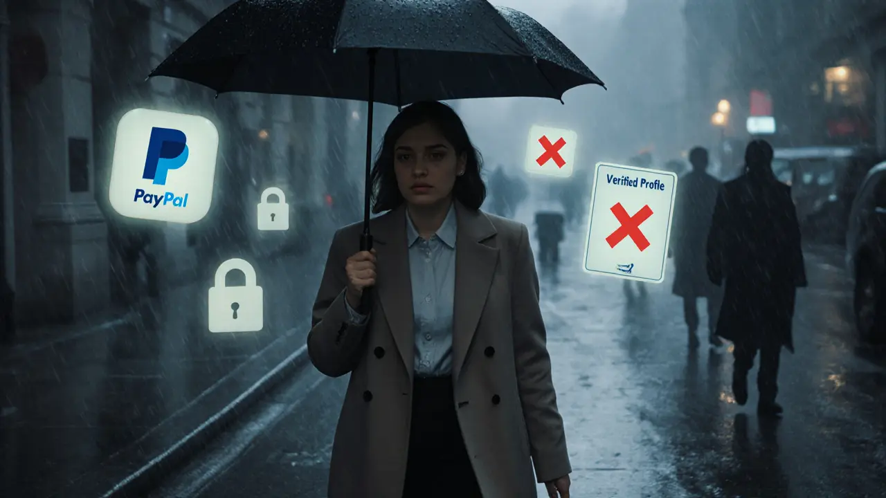A woman walking confidently through London at night, with secure booking symbols glowing behind her.