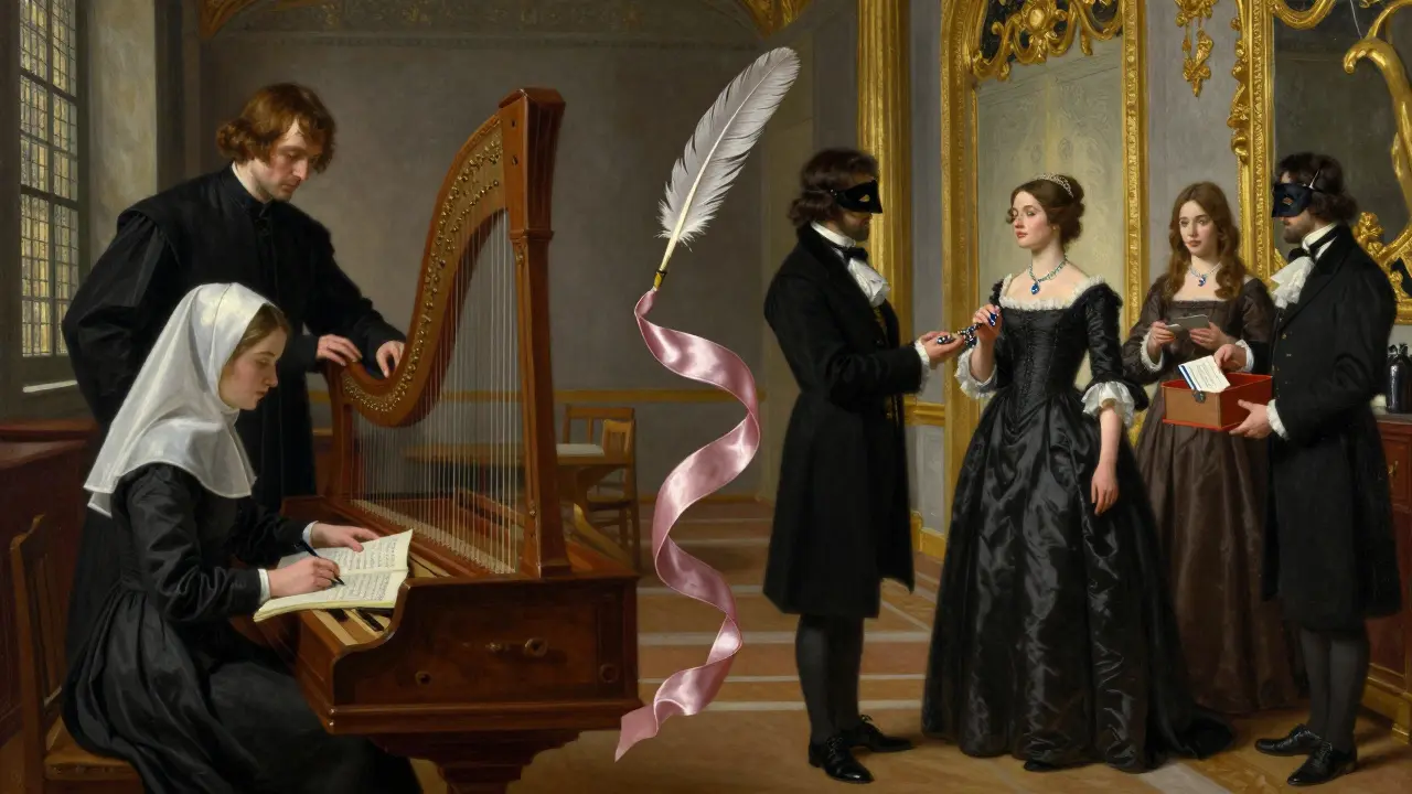 A young woman's transformation from convent student to powerful courtesan in a gilded palace.